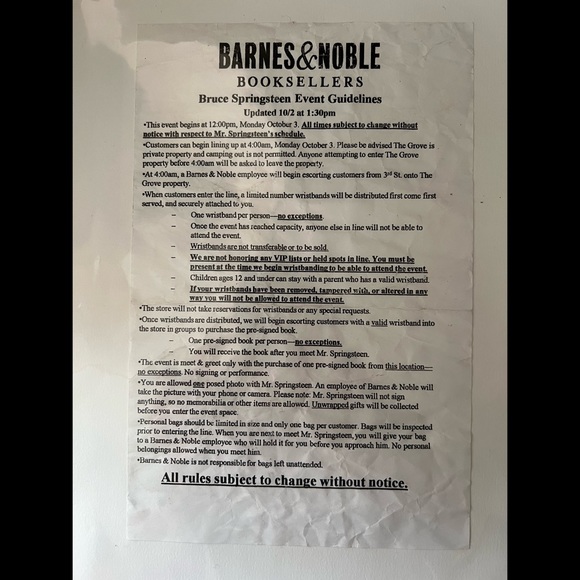 BRUCE SPRINGSTEEN - BORN TO RUN AUTOGRAPHED 1st EDITION Book - Picture 6 of 7